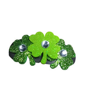 St Patrick's Day Hair Barrette Tension Clip Home Made By D C Green Sparkles...